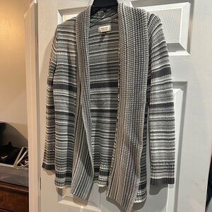 Sonoma Gray and White Knit Sweater